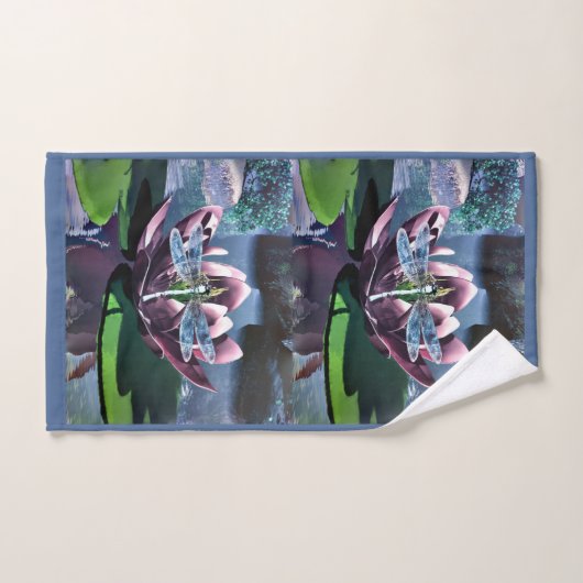 Le Lotus et la libellule (Serviette à main)