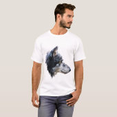 Le loup a conçu le T-shirt d'art (Devant entier)