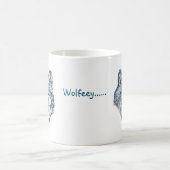 Le loup d'hiver (personnalisé), la Mug de café (Centre)