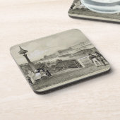 Le Louvre, gegraveerd door Auguste Bry (graving) Onderzetter (Linkerzijde)