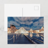 Le Louvre 's nachts Briefkaart (Voorkant / Achterkant)