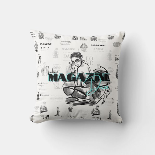 Le magazine de mode féminin lance un oreiller (Recto)