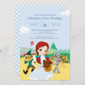 Le magicien d'Oz Invitation d'anniversaire (Devant / Derrière)