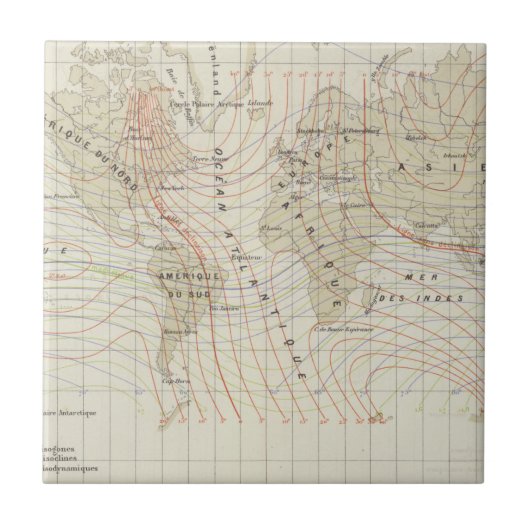Le Magnetisme du Wereldbol Terrestre Tegeltje (Voorkant)