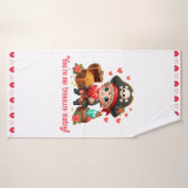 Le magnifique pirate de la Saint Valentin (Serviette de bain)