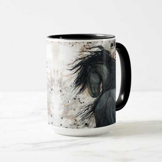 Le majestueux cheval friésien par Bihrle Mug (Devant droit)