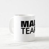 Le mâle déchire la tasse de café (Devant gauche)