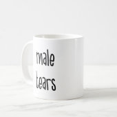 Le mâle déchire la tasse de café féministe (Devant gauche)