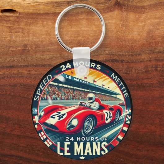 Le Mans 24 Hours Endurance retro Race car Sleutelhanger (Voorkant)