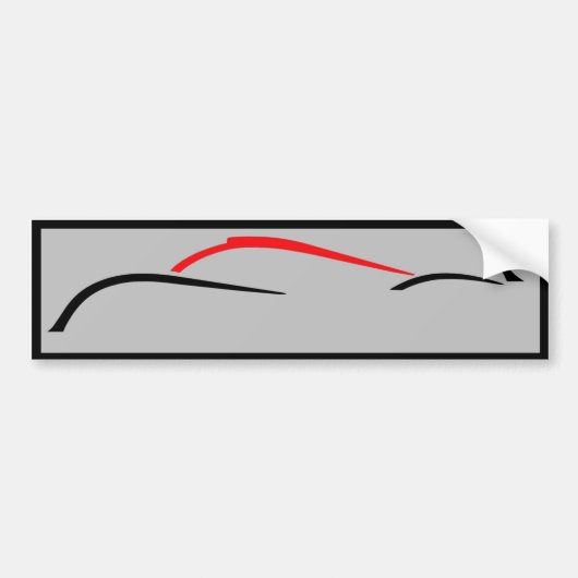 Le Mans prototype racer bumper sticker (Voorkant)