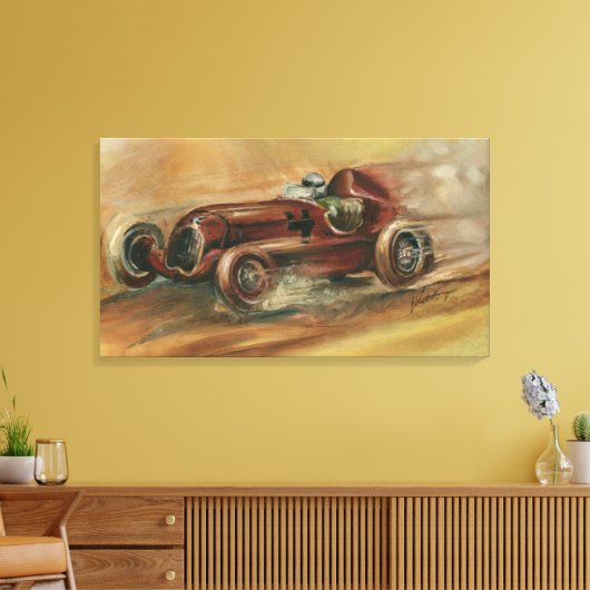 Le Mans Racecar van Ethan Harper Canvas Afdruk (Insitu (Woonkamer))