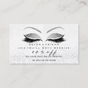 Le maquillage d'argent de carte de référence de