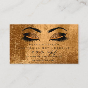 Le maquillage de brun de carte de référence de
