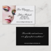 Le maquilleur composent le carte de visite de (Devant / Derrière)