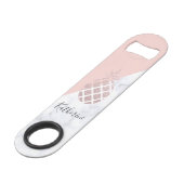 Le marbre blanc de parties scintillantes roses (Devant angulaire)