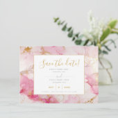 Le marbre rose et or enregistrer la carte de date (Debout devant)