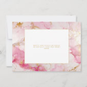 Le marbre rose et or enregistrer la carte de date (Dos)