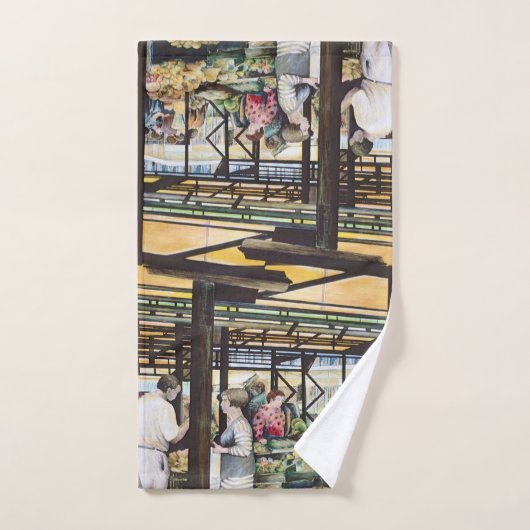 Le marché agricole de Misloc (Serviette à main)