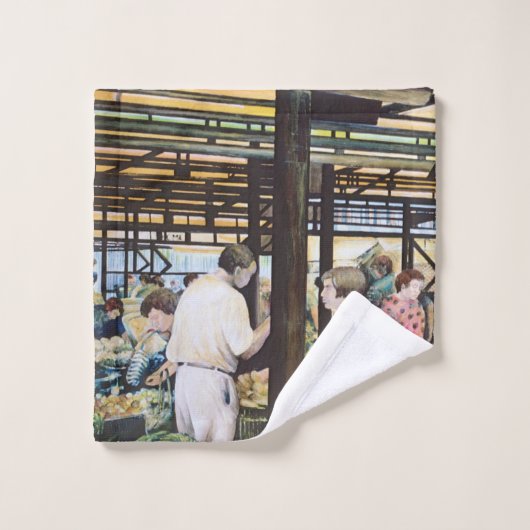 Le marché agricole de Misloc (Gant de toilette)