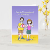 Le mari se souvient ! Carte Anniversaire (Fleur jaune)