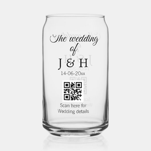 Le mariage d'ajouter le nom de couple QR code scan (Verso)