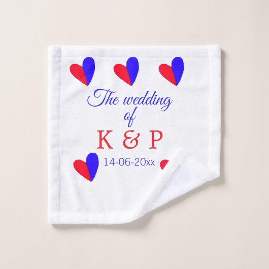 Le mariage d'ajouter le nom du couple date de la l (Gant de toilette)