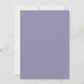 Le Mariage De Fleurs Violettes & Bleues Invitation (Dos)