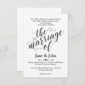 Le mariage du faire-part de mariage de base (Devant / Derrière)