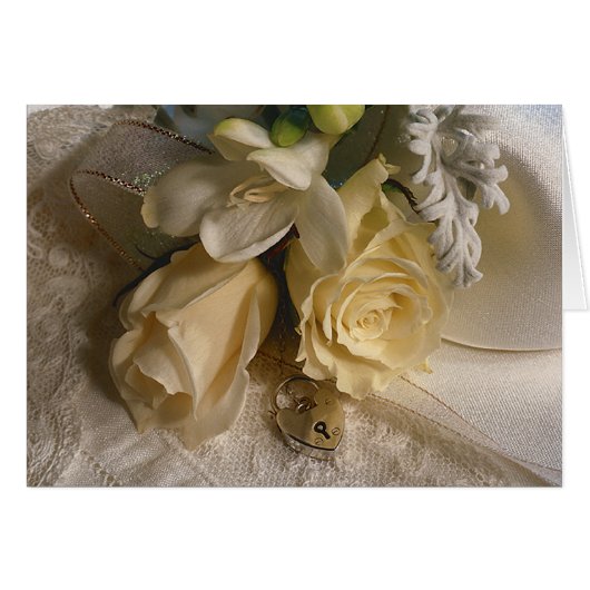 Le mariage fleurit la carte (Devant Horizontal)