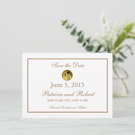 Le Mariage Kiss Gustav Klimt | Save the date (Debout devant)