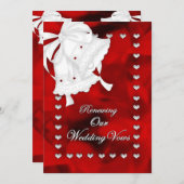 LE MARIAGE ROMANTIQUE RENOUVELANT VOIT INVITATION  (Devant / Derrière)