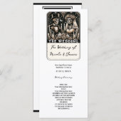 Le MARIAGE Tarot Skeletons Bride & Groom Programme (Devant / Derrière)