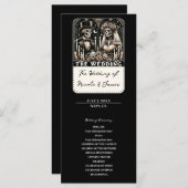 Le MARIAGE Tarot Skeletons Bride & Groom Programme (Devant / Derrière)
