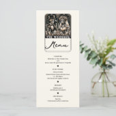 LE MARIAGE Tarot Squelettes Mariée & Marié Menu (Debout devant)