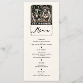 LE MARIAGE Tarot Squelettes Mariée & Marié Menu (Devant)