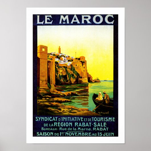 Le Maroc ~ Rabat Poster (Voorkant)