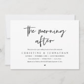 Le matin après, après le brunch mariage Invitation (Devant)