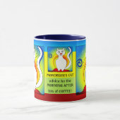 Le Matin Après Mondrian Funny Cat Mug (Centre)