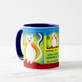 Le Matin Après Mondrian Funny Cat Mug (Devant gauche)