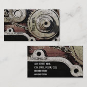 le mécanicien répare le modèle de carte de visite (Devant / Derrière)