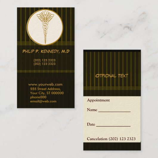 Le médecin rendez-vous modèle la médecine (Devant / Derrière)