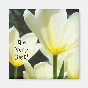 Le meilleur ! aimant Cadeaux du patron Tulipes bla