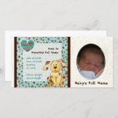 Le meilleur ami d'un garçon - Faire-part de naissa (Devant / Derrière)