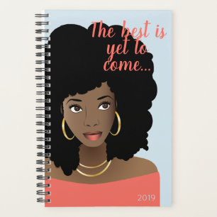 Le meilleur est encore à venir! Femme noire, bleu