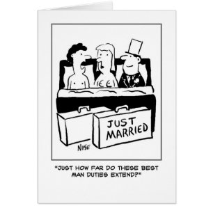 Le meilleur homme rejoint la mariée et le marié au