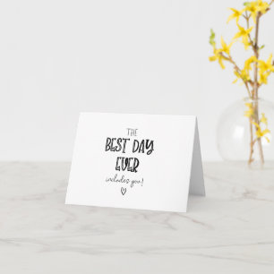 Le meilleur jour jamais la carte pliée