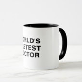 le meilleur médecin du monde jeu de mots drôle mug (Devant droit)