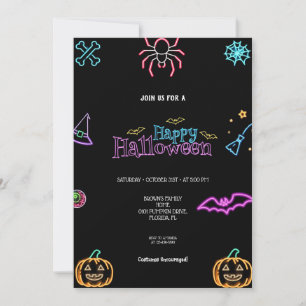 LE MEILLEUR NEON HALLOWEEN INVITATION
