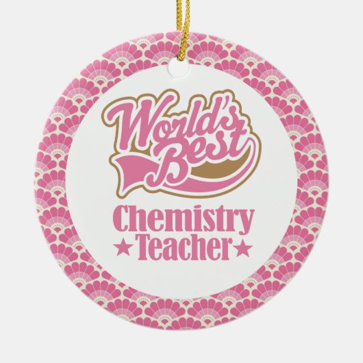 Le meilleur ornement de cadeau de professeur de la (Devant)