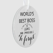 Le MEILLEUR ornement de cadeau du patron du MONDE (devant)